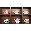 Image 4 : Complete Set of 16 Tea Pots Wade Red Rose Figurines with Wall Cabinet