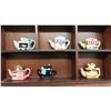 Image 5 : Complete Set of 16 Tea Pots Wade Red Rose Figurines with Wall Cabinet