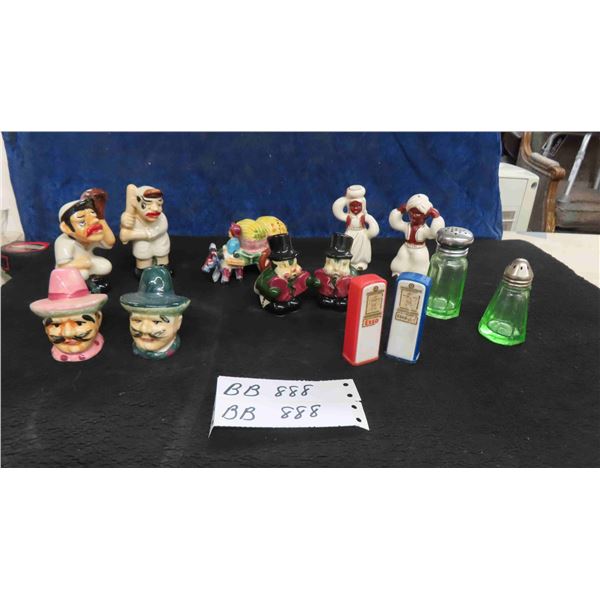 7 Vintage Sets of Salt + Pepper Shakers