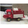 Image 2 : 3 Metal Tonka Trucks ; Crane, Firetruck, Dump Truck - Biggest 3.5" x 7" x 10"
