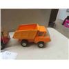 Image 8 : 3 Metal Tonka Trucks ; Crane, Firetruck, Dump Truck - Biggest 3.5" x 7" x 10"