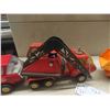 Image 9 : 3 Metal Tonka Trucks ; Crane, Firetruck, Dump Truck - Biggest 3.5" x 7" x 10"
