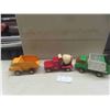 Image 1 : 3 Tonka ; Garbage Truck - Metal 4" x 5" x 10", Cement Truck - Metal, some Plastic 