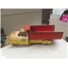 Image 2 : 3 Pressed Metal Trucks ; Husky 5"x 5" x 11", Structo 4" x 4.5" x 11", Lumar 5" x 6"x 14.5"