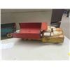 Image 4 : 3 Pressed Metal Trucks ; Husky 5"x 5" x 11", Structo 4" x 4.5" x 11", Lumar 5" x 6"x 14.5"