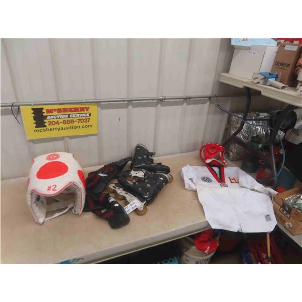 Judo Equipment &  Roller Blades Sz 9