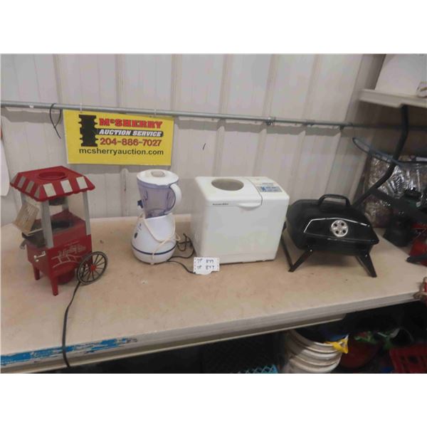 Juicer, Popcorn Machine, Bread Maker, Black Mini BBQ