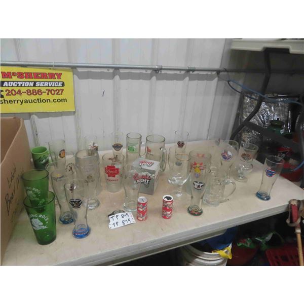 Assorted Beer Glasses / Mugs with Logos