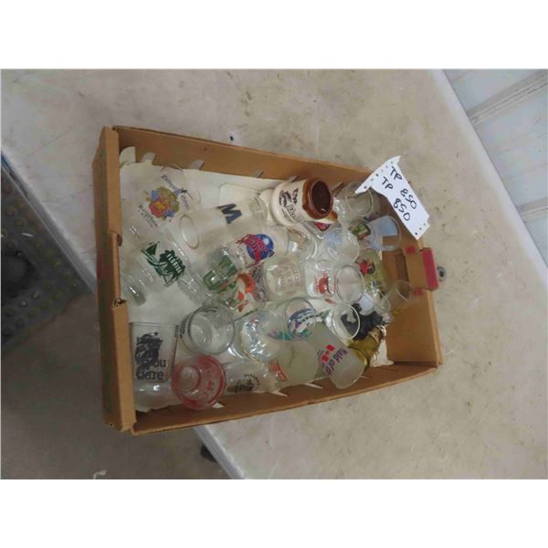 1988 Olympic Glasses, Vintage Shot Glasses with Logos