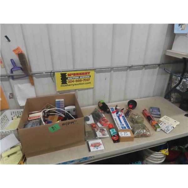 Box of Odds n Ends ; Variety of CDs, Water Cannon , Trinkets, Décor, plus more