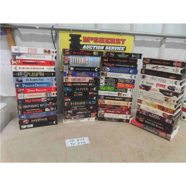 50 ++ VHS Movies ; Silence of the Lambs, Titanic, GI Jane, Ghost, plus more
