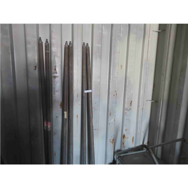 6 Metal Poles with Screw Ends 74'' , 4 Wood Poles 125'' & 98''