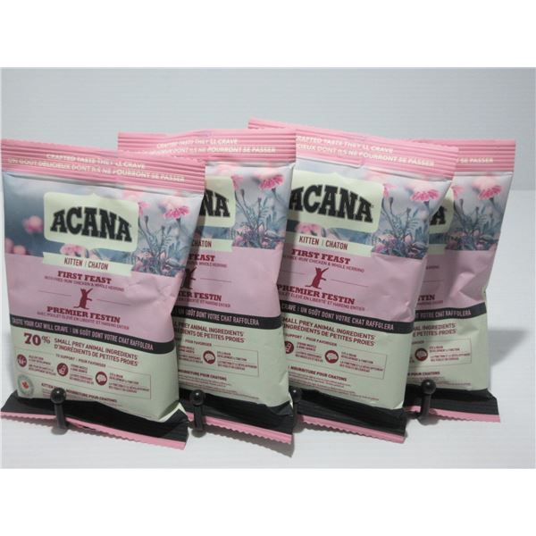 NEW:  ACANA FIRST FEAST KITTEN FOOD (4 X 3 OZ BAGS)