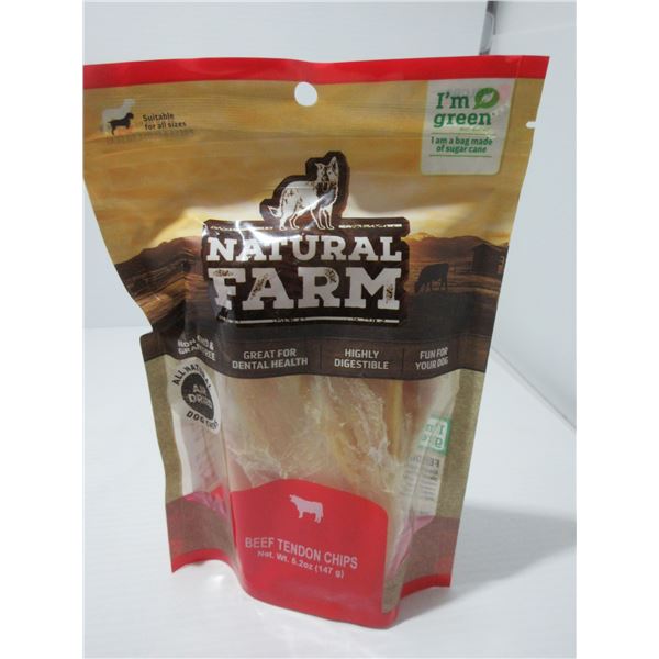 NEW:  NATURAL FARM BEEF TENDON CHIPS (147G) - BAG
