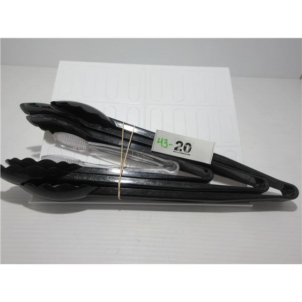 4 ASSORTED SERVING TONGS - BUNDLE