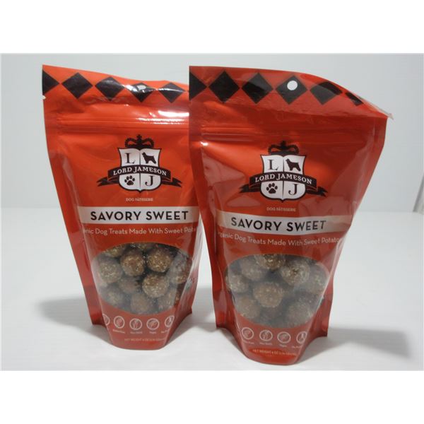 LORD JAMESON SAVORY SWEET ORGANIC DOG TREATS (170 GRAMS) - 2 BAGS