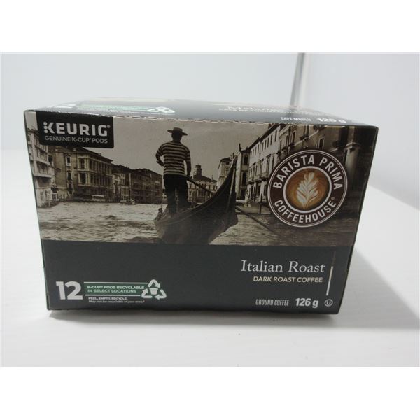NEW:  KEURIG ITALIAN ROAST DARK COFFEE (12 PODS/126G) - PER BOX