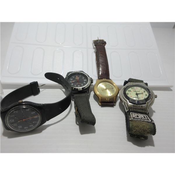 SEIZURE:  4 MEN'S WATCHES (SWATCH, LD SHUROJ - CANADIAN MILITARY, YENNA, PHILLIP WELLS)