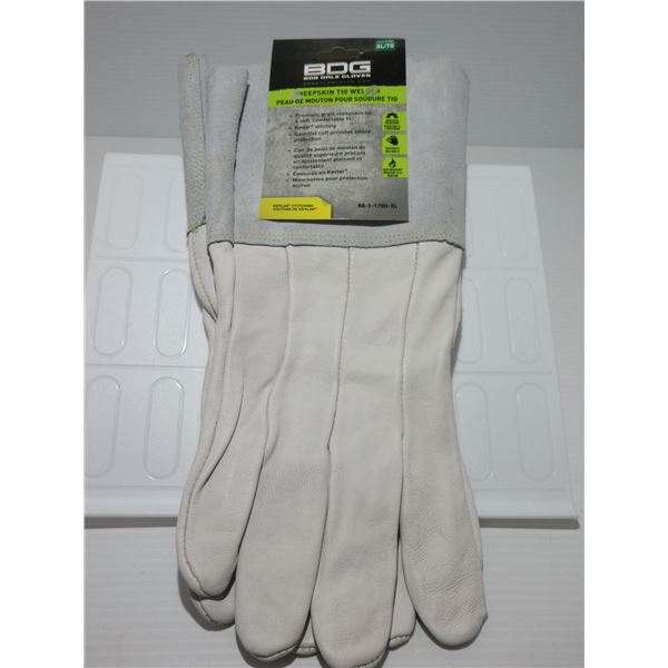 NEW:  BDG SHEEPSKIN TIG WELDER GLOVES (SIZE XL)