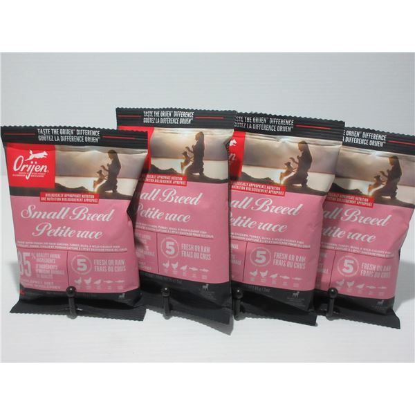 NEW:  ORIJEN SMALL BREED DOG FOOD (4 X 3 OZ BAGS)