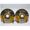 Image 1 : NEW:  TOLSEN 4.5" X 1/8" X 7/8" METAL CUTTING DISCS (2)