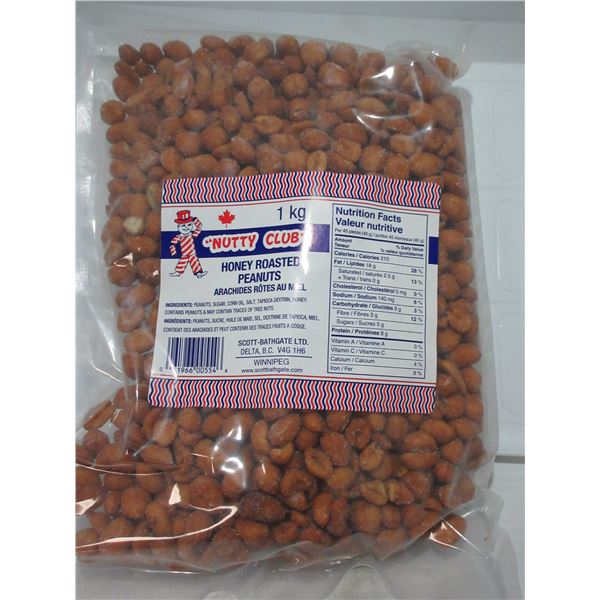NUTTY CLUB HONEY ROASTED PEANUTS (1 KG) - BAG