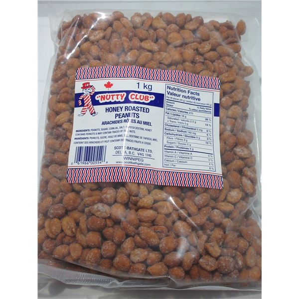 NUTTY CLUB HONEY ROASTED PEANUTS (1 KG) - BAG