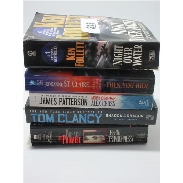 SEIZURE:  5 ASSORTED BOOKS (KEN FOLLETT, JAMES PATTERSON)