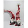 Image 1 : ESTATE:  2 CHRISTMAS GNOMES (STRIPES HATS/APPROX. 12" H)
