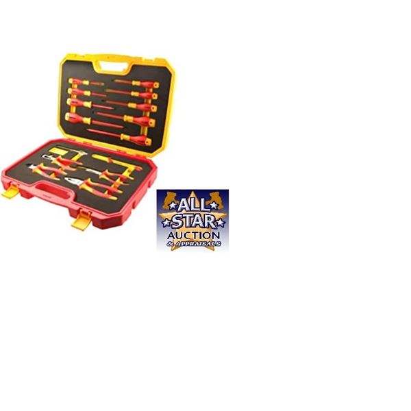 NEW:  TOLSEN 15 PIECE INSULATED TOOL SET IN CASE