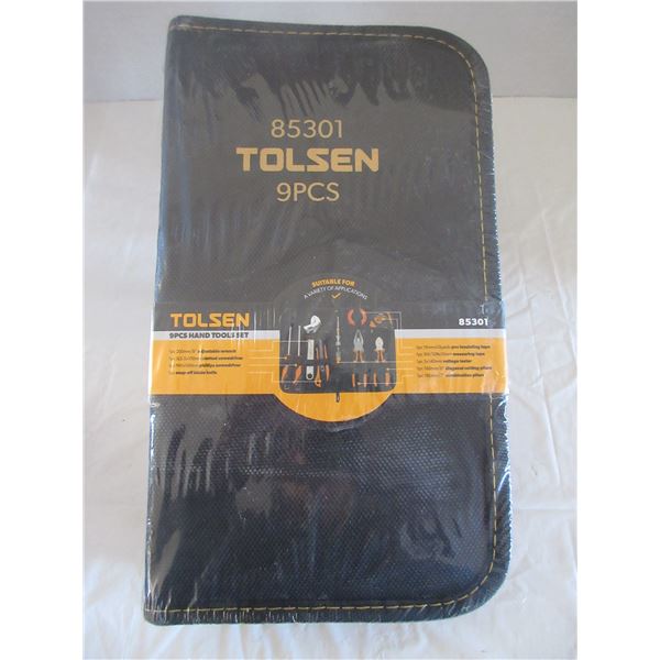 NEW:  TOLSEN 9 PIECE HAND TOOL SET IN CASE