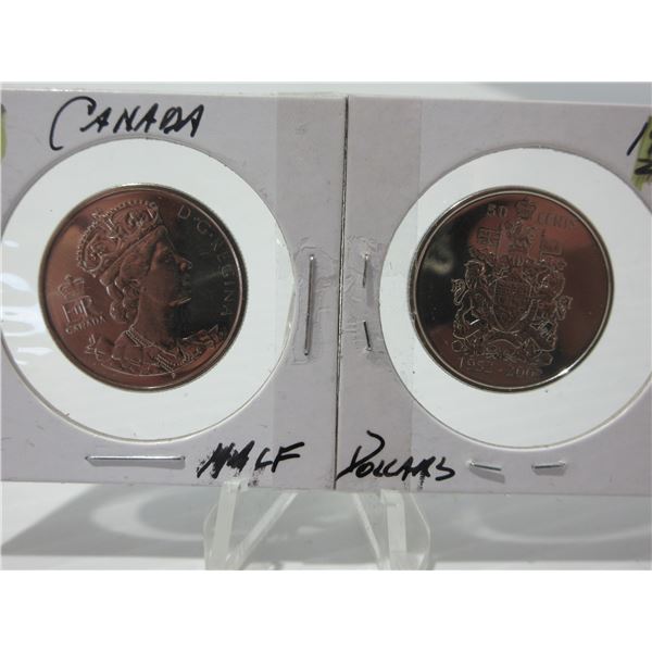 1952 - 2002 PROOF CANADA HALF DOLLARS