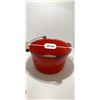 Image 2 : COLLECTIBLE:  RED ENAMEL POT (APPROX. 25 CM X 15 CM H)