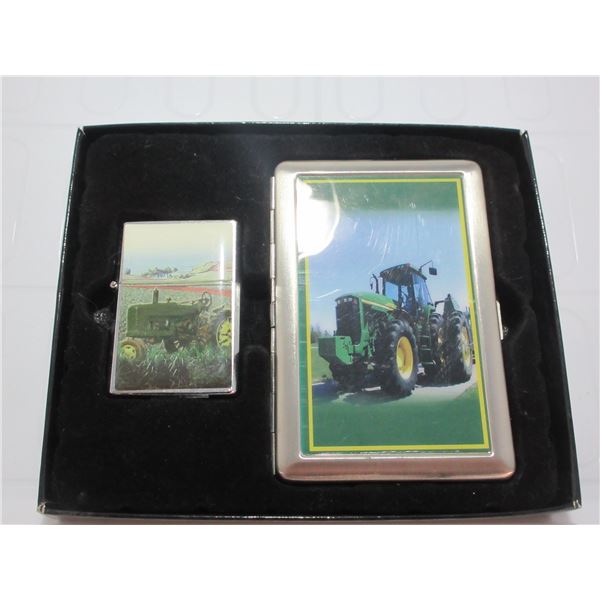 ESTATE/COLLECTIBLE:  JOHN DEERE LIGHTER & CIGARETTE CASE