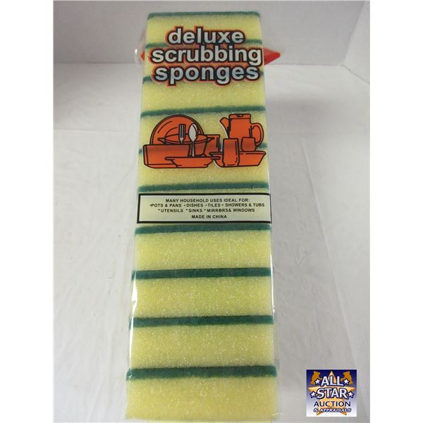 NEW:  DELUXE SCRUBBING SPONGES (10) - PER PACKAGE