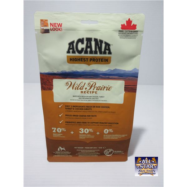 NEW:  ACANA WILD PRAIRIE RECIPE DOG FOOD (12 OZ)