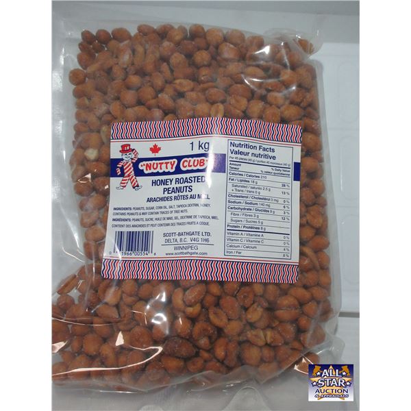 NUTTY CLUB HONEY ROASTED PEANUTS (1 KG) - BAG