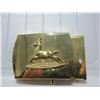 Image 1 : SEIZURE:  DEER GOLD TONE DRESS BELT BUCKLE (MADE IN USA)