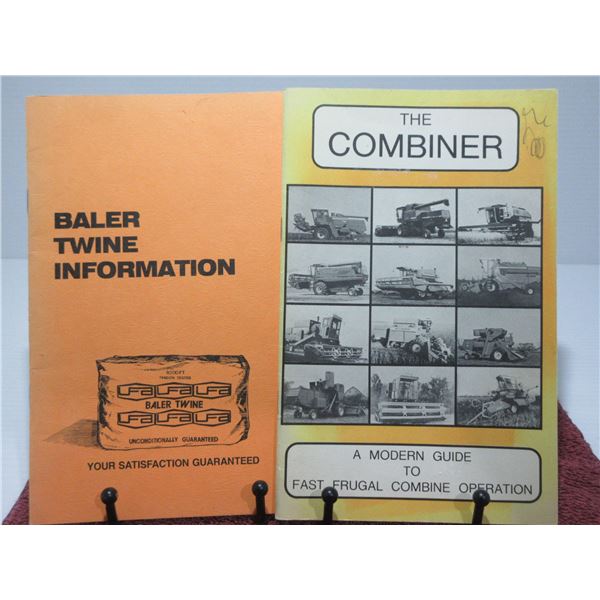 ESTATE/COLLECTIBLE:  BALER TWINE MANUAL & THE COMBINER MANUAL