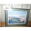Image 1 : SEIZURE:  FRAMED "MARBLE MOUNTAIN, NFLD" OIL ON CANVAS PICTURE