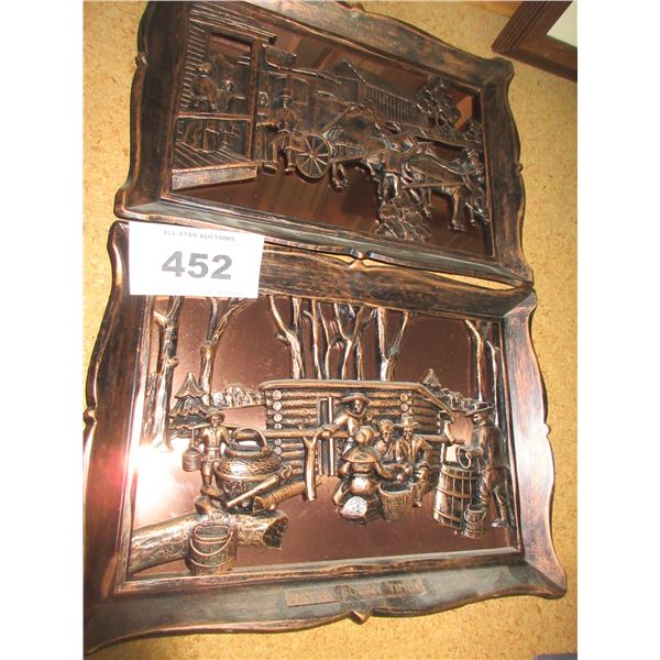ESTATE:  2 COPPER CRAFT PICTURES (TRAVELLERS REST & MAPLE SUGAR TIME)