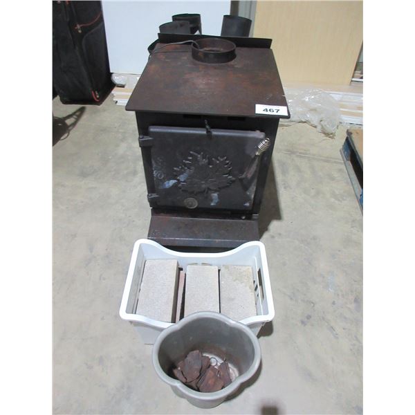SEIZURE:  CST WOOD BURNING STOVE, BRICKS & PIPING