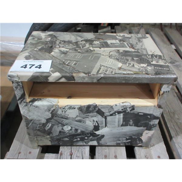 ESTATE:  WOOD FOOT STOOL