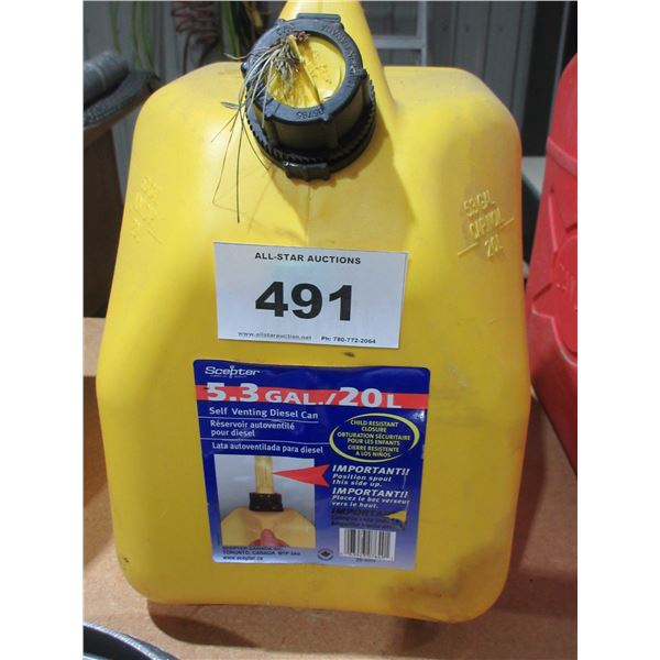 SEIZURE:  YELLOW 20L DIESEL JERRY CAN