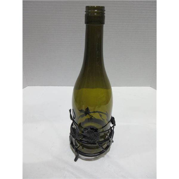 NEW:  HOME ACCENTS WINE BOTTLE TEA LIGHT HOLDER