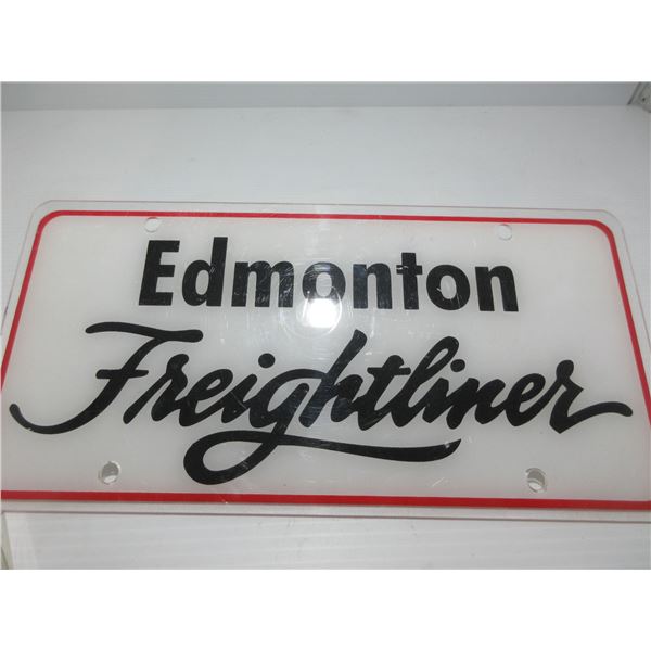 EDMONTON FREIGHTLINER LICENSE PLATE
