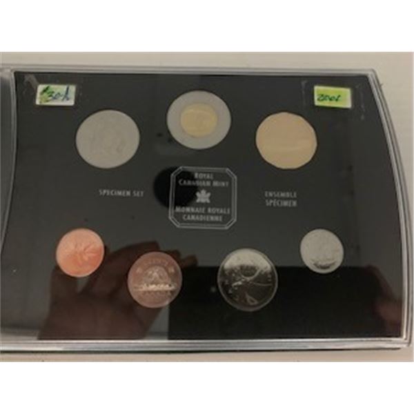 2001 PROOF CASED CANADA SPECIMEN COIN SET