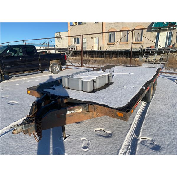 ESTATE: 1988 UBILT TANDEM AXLE FLAT DECK TRAILER (APPROX. 20')