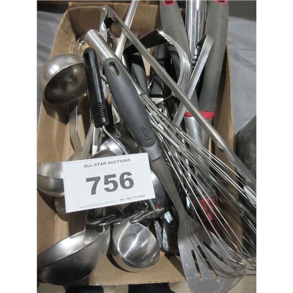 BOX C/W ASSORTED UTENSILS