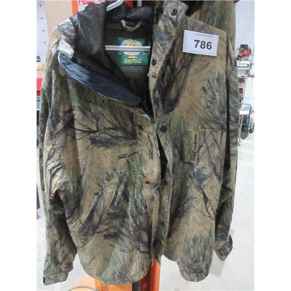 NEW:  CABELA'S CAMO LINED WIND BREAKER JACKET (SIZE XL)